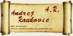 Andrej Rauković vizit kartica